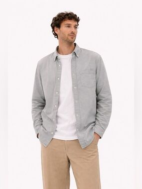 Primark‎ Mens Medium Gray Button Down Shirt Regular Fit 100% Cotton NWT